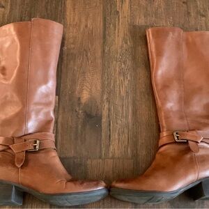 Naturalizer Tan Leather Heeled Boots